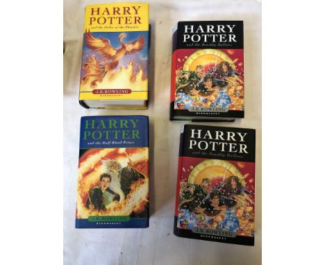  Sale Item:    4 HARRY POTTER 1ST EDITION BOOKS (AF)  Vat Status:   No Vat   Buyers Premium:  This lot is subject to a Buyers