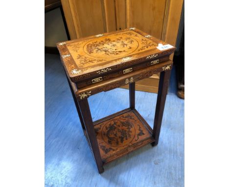  Sale Item:    ORIENTAL INLAID TABLE   Vat Status:   No Vat   Buyers Premium:  This lot is subject to a Buyers Premium of 15%