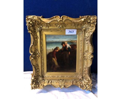 Sale Item:    OIL PAINTING-CHILDREN ON BEACH W MARSHALL BROWN  Vat Status:   No Vat   Buyers Premium:  This lot is subject t