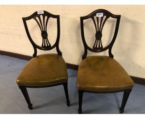  Sale Item:    2 MAHOGANY CHAIRS   Vat Status:   No Vat   Buyers Premium:  This lot is subject to a Buyers Premium of 15% + V