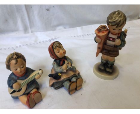  Sale Item:    3 GEOBEL FIGURES- HAPPY PASTIME LITTLE SCHOLAR &amp; OTHER (AF)  Vat Status:   No Vat   Buyers Premium:  This 