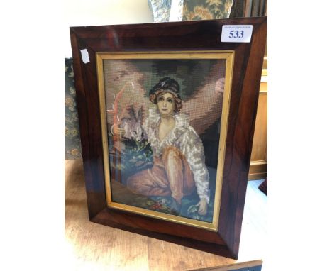  Sale Item:    ROSEWOOD FRAMED TAPESTRY   Vat Status:   No Vat   Buyers Premium:  This lot is subject to a Buyers Premium of 
