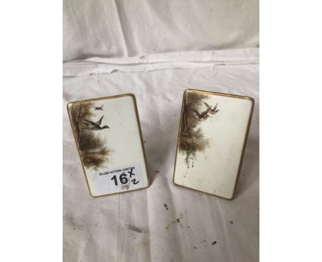 Sale Item:    PAIR FRENCH PORCELAIN MENU CARDS   Vat Status:   No Vat   Buyers Premium:  This lot is subject to a Buyers Pre