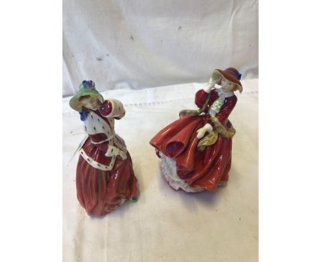  Sale Item:    2 ROYAL DOULTON FIGURINES- TOP O THE HILL 1834CHRISTMAS MORN 1992  Vat Status:   No Vat   Buyers Premium:  Thi