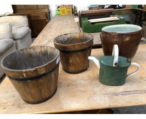  Sale Item:    2 WOODEN BUCKETS (AF)   Vat Status:   No Vat   Buyers Premium:  This lot is subject to a Buyers Premium of 15%