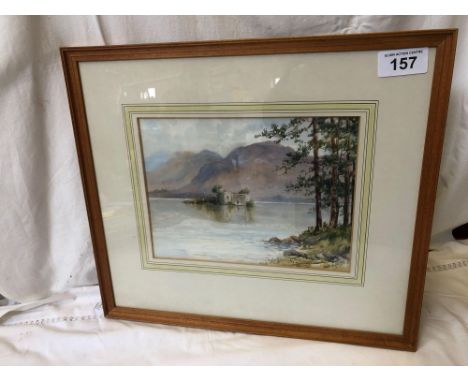 Sale Item:    W C PAINTING- CASTLE ON LOCH   Vat Status:   No Vat   Buyers Premium:  This lot is subject to a Buyers Premium