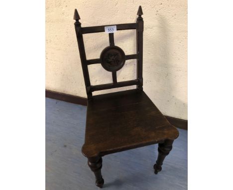 Sale Item:    HALL CHAIR   Vat Status:   No Vat   Buyers Premium:  This lot is subject to a Buyers Premium of 15% + Vat @ 20