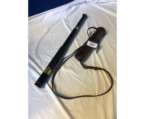  Sale Item:    ROSS LONDON LEATHER CASED 2 DRAW TELESCOPE &amp; TRIPOD  Vat Status:   No Vat   Buyers Premium:  This lot is s
