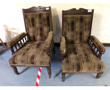  Sale Item:    2 EDWARDIAN CHAIRS (AF)   Vat Status:   No Vat   Buyers Premium:  This lot is subject to a Buyers Premium of 1