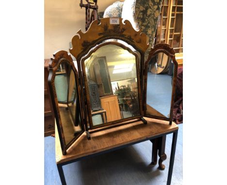  Sale Item:    DECORATED DRESSING TABLE MIRROR   Vat Status:   No Vat   Buyers Premium:  This lot is subject to a Buyers Prem