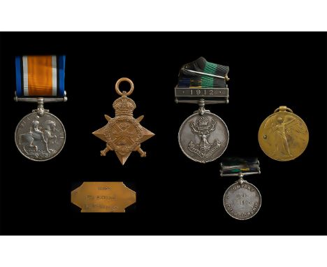 World War I Military Interest. Three WWI related medals awarded to 10498 PTE R Cooper Gordon Highlanders and his 1912 Shootin