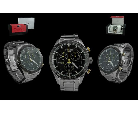 Tissot Gents Watch Interest. A nice example of a Tissot Quartz PRS516 model T100.417.11.051.00. Comes on a steel bracelet, wi