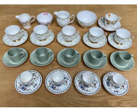 Collection of Porcelain, comprising Spode 'Hamish Green' Set of five coffee cans and saucers, Stanley China set of five cups,