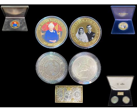 Collection of Royalty Coins. Includes 1/ Westminster Mint 2007 5oz Coin With Diamonds Commemorative Coin, WIth Box and Certif