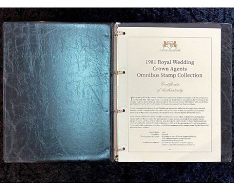 Harrington &amp; Byrne - 1981 Royal Wedding Crown Agents Omnibus Stamp Collection. With Certificate of Authenticity. Year of 