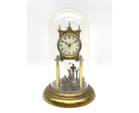 A German torsion pendulum clock by  Jahresuhrenfabrik (August Schatz & S�hne), Triberg, Germany, early 20th century with a 2-