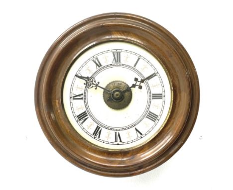  A late 19th century German �Postmans� wall clock, thirty-hour weight driven movement with wooden plates, brass wheels and st