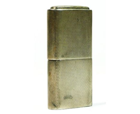 The Howitt Lighter, Sheffield 1942, with all over engine turned decoration, 6cm. 