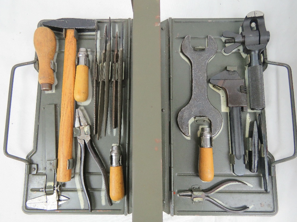 An extremely rare complete MG34 / MG42 WWII German Gunners Tool Kit in carry can, containing the