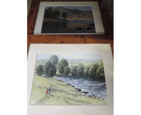 A pair of modern watercolours, John Gale