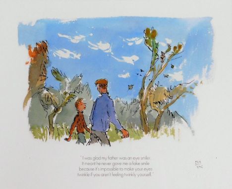 A Roald Dahl official collector's edition print, from Quentin Blake's original book of illustrations, Danny The Champion of T