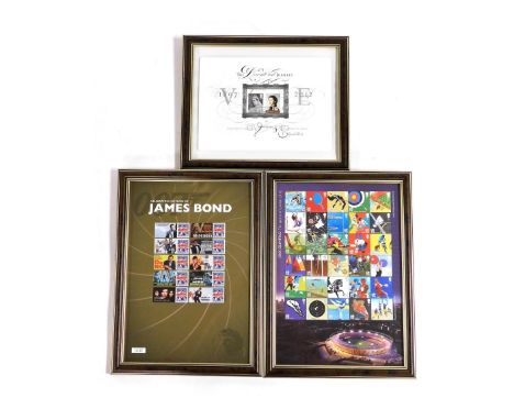 Philately.  The Diamond Jubilee of Victoria and Elizabeth II, with booklet, framed and glazed, together with framed sets of t