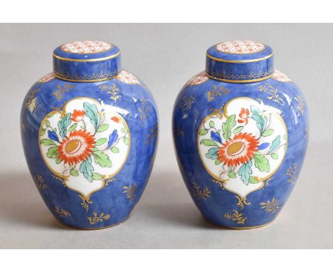 A pair of Worcester jars and covers, shape number 2512