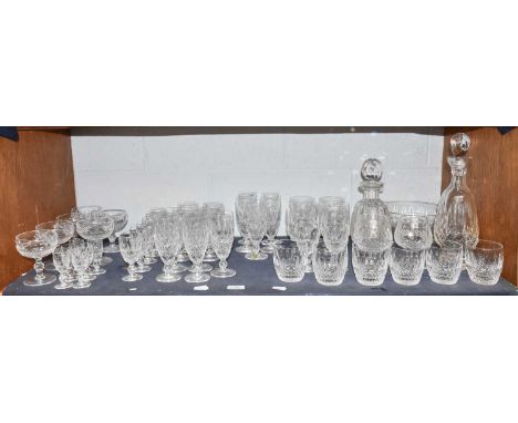 A suite of Waterford crystal, Colleen pattern (some with original boxes), six pedestal fruit bowls, six sherry glasses, eight