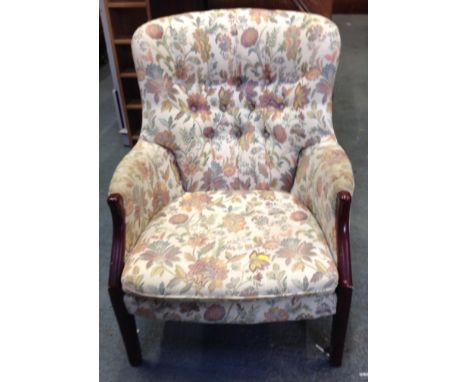 Button Back Upholstered Armchair 