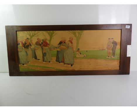 Henry Cassiers Arts and Crafts Lithograph in Panelled Framed 
