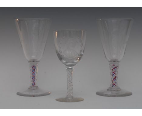 Commemorative Glassware - a Whitefriars glass, flared bowl, engraved with crown and monogrammed,  for the Coronation of Eliza