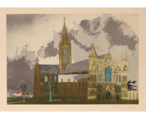 *PATRICK PROCKTOR (1936-2003) 'Sarum' 1974, signed and numbered 77/150 in pencil to the margin, etching and aquatint, printed