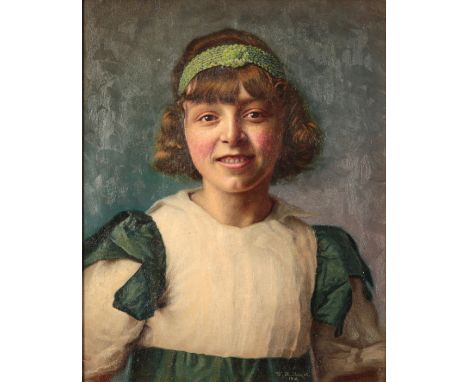 WILLIAM HENRY KNIGHT (1859-1934) 'Miss Margery Chiffers, aged 15 (died 6th Nov 1917)' signed and dated 1918 lower right, titl