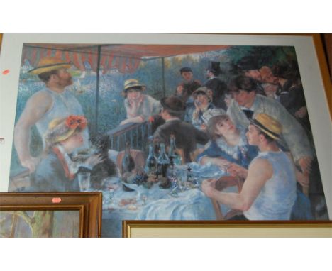 Pierre-Auguste Renoir - Les Dejeuner des Canotiers 1881, reproduction framed print 