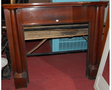 A Victorian mahogany fire surround 