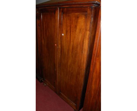 A Victorian mahogany double door wardrobe 