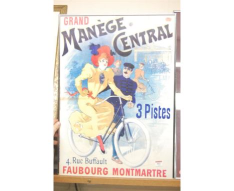 A French advertising poster print for Cycles Rochet and one other (2)