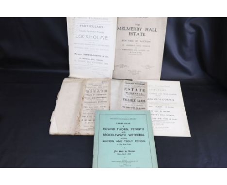 Collection of vintage Indentures and Estate sale catalogues from Lake District area