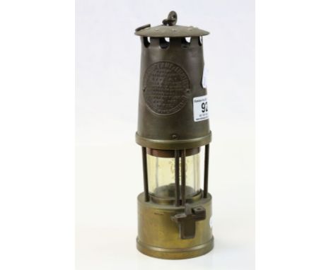 Vintage Brass Miners lamp by Protector Lamp & Lighting Co