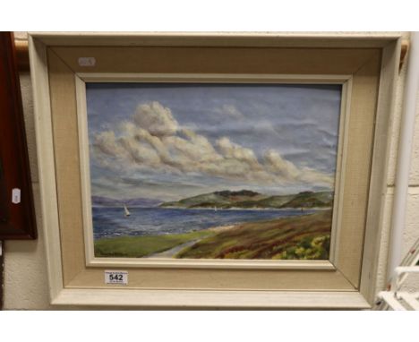 Charles McCash Oil on Board Seascape titled to verso Carrick Roads, Cornwall, signed