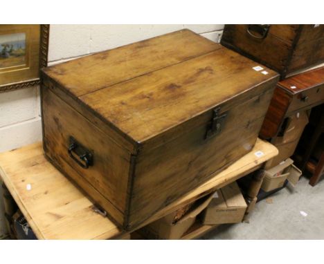 Victorian pine waxed trunk
