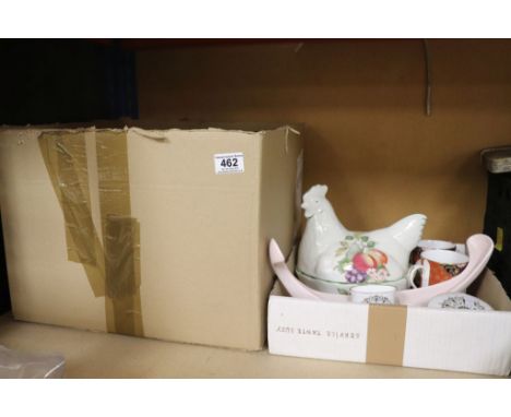 Two boxes of mixed ceramics to include Royal Worcester