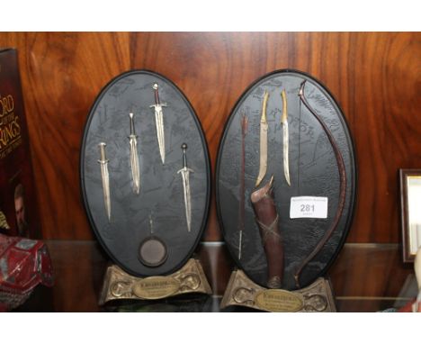 TWO BOXED LIMITED EDITION SIDESHOW WETA COLLECTIBLES LORD OF THE RINGS WEAPONS 'ARMS OF THE HOBBITS (C1)' AND 'THE ARMS OF LE