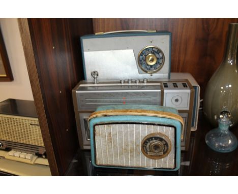 A QUANTITY OF VINTAGE RADIOS TO INCLUDE PYE, MARCONI, ETC 