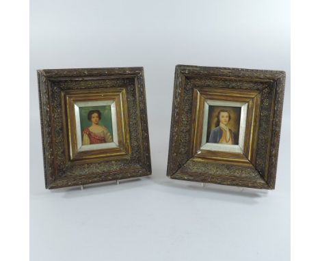 Continental School, 19th century, portrait miniature of the Honourable Robert Cox, b.1830, Hampden, together with another of 