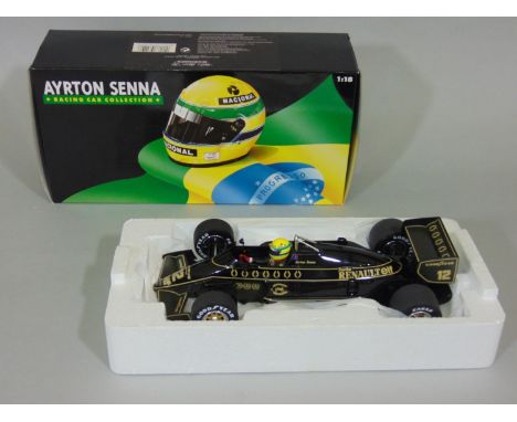 Minichamps 1985 Ayrton Senna Lotus Renault 97T, Formula 1 model racing car, by Pauls Model Art, 1:18 scale, no 540 851812, bo