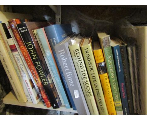 A quantity of books about English country houses, country interiors, The History of Domestic Life In England, etc, together w
