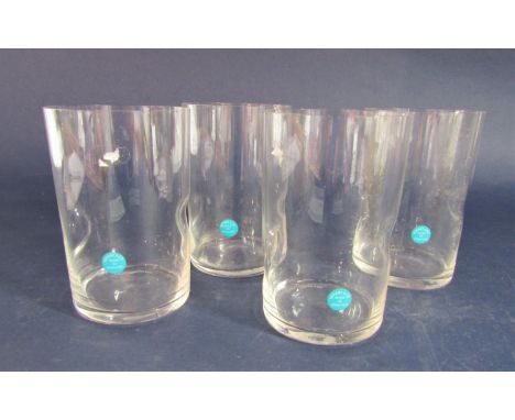 A set of four good quality Tiffany &amp; Co tumblers with thumb and finger print indentations, by Elsa Peretti circa 1974, 12