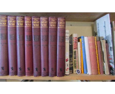 A collection of military related books including thirteen volumes The Great War, together with a quantity of booklets, pamphl