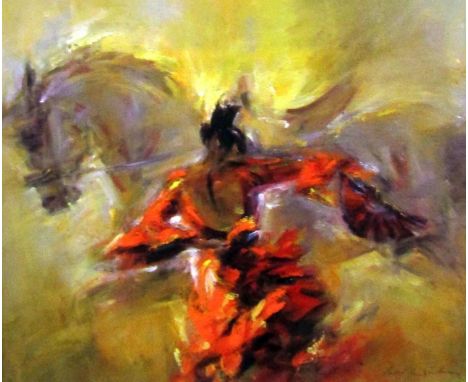 Tabitha Salmon (British B.1955) - Duende III, signed coloured limited edition print, 54 x 60cm, framed 
